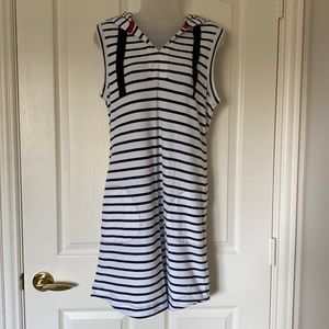 Nautical Hooded Dress/Swimsuit Coverup